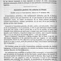 0296 - Page 288 - Clinique de l'Hôtel-Dieu. - M. le professeur G. Sée. Anémies et pseudo-anémies. Leçon recueillie par le docteur G. Schlemmer / Association générale des médecins de France. Société locale de Saint-Quentin, séance du 1er décembre 1887