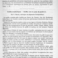 0309 - Page 301 - Clinique chirurgicale de la Pitié. - M. le professeur Verneuil. De la syphilis tertiaire des enfants et des adolescents / Greffes zooplastiques - Greffes avec la peau de poulet. Par P. Redard...