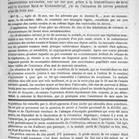 0319 - Page 311 - Thyrotomie pour végétations du larynx, par G. Hunter Mackenzie / Feuilleton. Causerie. Nouvelles excentricités chirurgicales : la résection du foie, l'extirpation des tumeurs de la moelle épinière ; la ponction des cavités du coeur et de l'aorte. - Emploi de l'électricité pour remplacer celui de la guillotine