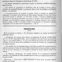 0376 - Page 368 - Nouvelles de l'étranger / Courrier. Ecole de médecine de Limoges / Nécrologie [Dagaud (d'Alby-sur-Chéran)]