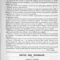 0383 - Page 375 - Bibliothèque. La patologia e terapia speciale medica esposte con un nuovo indirizzo (pathologie et thérapeutique médicales avec une classification nouvelle), par le docteur de Dominicis. Naples, Alfonso Valle, éditeur [Dr Ch. Schmit] / Revue des journaux. Journaux Italiens. L'hypnotisme en Italiens. L'hypnotisme en Italie