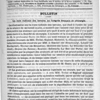 0425 - Page 417 - Comité de rédaction / Sommaire / Bulletin. La cure radicale des hernies au Congrès français de chirurgie