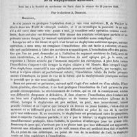 0466 - Page 458 - Traitement du psoriasis par l'iodure de potassium à haute dose / De la staphylotomie antérieure. Note lue à la Société de médecine de Paris dans la séance du 28 janvier 1888, par le docteur A. Dehenne
