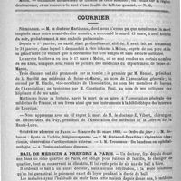 0472 - Page 464 - Formulaire. Liniment antinévralgique / Courrier. Nécrologie [Martineau / E. Vibert] / Société de médecine de Paris