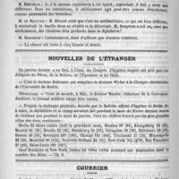 0484 - Page 476 - Académies et sociétés savantes. Société de médecine de Paris. Séance du 10 mars 1888 / Nouvelles de l'étranger / Nécrologie [Baader] / Courrier. Société médico-pratique