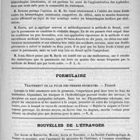 0495 - Page 487 - Académies et sociétés savantes. Société médicale des hôpitaux. Séance du 23 mars 1888 / Formulaire. Traitement de la folie des femmes enceintes. - Pinard / Nouvelles de l'étranger. Les crânes de Beethoven, Mozart, Gluck et Schubert