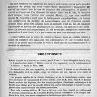 0507 - Page 495 - Luxation traumatique simultanée de deux phalangines de la main droite et d'une phalangine de la main gauche. Observation lue à la Société de médecine de Paris, dans la séance du 14 janvier 1888. Par le docteur Colombe... / Bibliothèque. Manuel clinique de l'analyse des urines, par P. Yvon... ; 3e édition revue et très augmentée avec la collaboration de A. Berlioz. - Paris, O. Doin, 1888