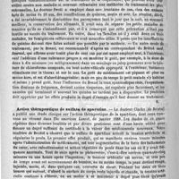 0508 - Page 496 - Bibliothèque. Manuel clinique de l'analyse des urines, par P. Yvon... ; 3e édition revue et très augmentée avec la collaboration de A. Berlioz. - Paris, O. Doin, 1888 [P. Le Gendre] / Revue des journaux. Traitement de la coqueluche / Action thérapeutique de sulfate de spartéine