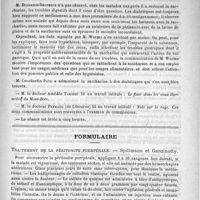 0587 - Page 571 - Académies et sociétés savantes. Académie de médecine. Séance du 10 avril 1888 / Formulaire. Traitement de la péritonite puerpérale. - Spillman et Ganzinotty