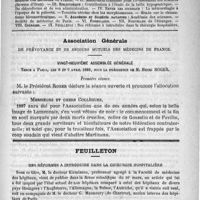 0589 - Page 573 - Comité de rédaction / Sommaire / Association générale de prévoyance et de secours mutuels des médecins de France / Feuilleton. Des réformes à introduire dans la chirurgie hospitalière