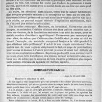 0619 - Page 603 - Hôpital des Enfants-Malades. - Service de M. le Dr A. Ollivier. De la syphilis héréditaire tardive. Leçon faite le 23 janvier 1888 par M. A. Ollivier, rédigée par M. Marcel Baudoun... / Correspondance