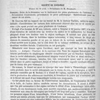 0668 - Page 652 - Service de santé militaire : son recrutement et son organisation, par le docteur P. Bouloumié / Académies et sociétés savantes. Société de chirurgie. Séance du 18 avril