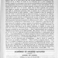 0731 - Page 715 - Revue des journaux. Examen de la salive comme pierre de touche dans les désordres fonctionnels du foie (The saliva as a test for functional disorders of the liver, by Samuel Feuwick, M. D. London : Churchill, 1887 ; et The Dublin Journ., février 1888) / Académies et sociétés savantes. Académie des sciences. Addition à la séance du 23 avril 1888
