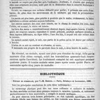 0740 - Page 724 - Observation de rage paralytique. Inoculations pastoriennes. Par Ant. Courtade... / Bibliothèque. Fièvres de surmenage, par V.-M. Rendon. - Paris, Delahaye et Lecrosnier, 1888