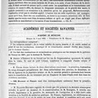 0753 - Page 737 - Revue des journaux. Traitement des kystes à échinocoques / Contribution à l'étude de l'épilepsie réflexe / Académies et sociétés savantes. Académie de médecine. Séance du 8 mai 1888