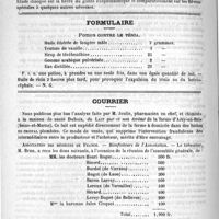 0756 - Page 740 - Académies et sociétés savantes. Thèses présentées à la Faculté de médecine de Lyon pendant les mois de janvier, février, mars et avril 1888 / Formulaire. Potion contre le ténia / Courrier / Association des médecins de France / Société de médecine de Paris