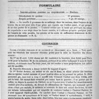 0840 - Page 824 - Académies et sociétés savantes. Société médicale des hôpitaux. Séance du 25 mai 1888 / Formulaire. Insufflations contre la coqueluche. - Bachen / Courrier. Conseil d'hygiène publique et de salubrité du département de la Seine / Nécrologie [Donnezan (de Perpignan) / Evrard (de Beauvais) / Fournet (de Versailles) / Lesson (de Rochefort)]