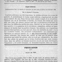 0841 - Page 825 - Comité de rédaction / Sommaire / Angio-sclérose. Communication faite à la société de médecine de Paris dans la séance du 25 février 1888. Par le docteur P. Duroziez / Feuilleton. Salon de 1888