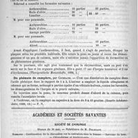0872 - Page 856 - Revue des journaux. L'anthrarobine dans les affections de la peau (Therapeutische Monatshefte, 1888, 3) / Du phénate de camphre, par Cochrane (Gazette hebdomadaire, 1888, 12) / Académies et sociétés savantes. Société de chirurgie. Séance du 30 mai