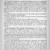 0882 - Page 866 - Revue trimestrielle des journaux d'obstétrique et de gynécologie. Annales de gynécologie. Archives de tocologie. - Janvier, février, mars 1888. Les Chamberlen et le forceps, par le docteur Hergott... (Annales de gynécologie, janvier) / Sur l'identité probable de l'oedème des nouveau-nés avec la phlegmatia alba dolens par le docteur L. Dumas... (Annales de gynécologie, déc. 1887, janv. 1888.) / De la pathogénie et du traitement de l'avortement, par A. Duhrsen... (Ann. de gynécol., janv. 1888 / Feuilleton. Salon de 1888