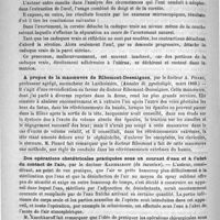 0884 - Page 868 - Revue trimestrielle des journaux d'obstétrique et de gynécologie. Annales de gynécologie. Archives de tocologie. - Janvier, février, mars 1888. De la pathogénie et du traitement de l'avortement, par A. Duhrsen... (Ann. de gynécol., janv. 1888 / A propos de la manoeuvre de Ribemont-Dessaignes, par le docteur A. Pinard... (Annales de gynécologie, mars 1888) / Des opérations obstétricales pratiquées sous un courant d'eau et à l'abri du contact de l'air, par le docteur Kaschkaroff (de Jaroslaw) (A suivre)