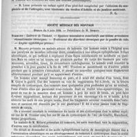 0909 - Page 893 - Académies et sociétés savantes. Société de chirurgie. Séance du 6 juin / Société médicale des hôpitaux. Séance du 8 juin 1888