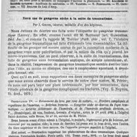 0913 - Page 897 - Comité de rédaction / Sommaire / Deux cas de gangrène sèche à la suite de traumatisme, par J. Girode...