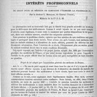 0918 - Page 902 - Deux cas de gangrène sèche à la suite de traumatisme, par J. Girode... / Intérêts professionnels du droit pour le médecin de campagne d'exercer la pharmacie. Par le docteur L. Michalski...
