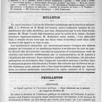 0961 - Page 945 - Comité de rédaction / Sommaire / Bulletin / Feuilleton. Chronique. Le Conseil supérieur de l'Assistance publique. - Deux documents sur la maladie de l'empereur Frédéric III