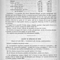 0970 - Page 954 - Académies et sociétés savantes. Académie de médecine. Addition à la séance du 12 juin 1888 / Société de médecine de Paris. Séance du 9 juin 1888