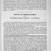 0999 - Page 983 - Bulletin / Revue de thérapeutique. De quelques nouveaux excipients. - La saccharine / Feuilleton. Bibliothèque anthropologique. - L'évolution du mariage et de la famille, par Ch. Letourneau... Paris, 1888