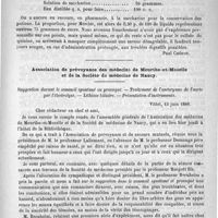 1005 - Page 989 - Revue de thérapeutique. De quelques nouveaux excipients. - La saccharine [Paul Chéron] / Association de prévoyance des médecins de Meurthe-et-Moselle et de la Société de médecine de Nancy. Suggestion durant le sommeil spontané ou provoqué. - Traitement de l'anévrysme de l'aorte par l'électrolyse. - Lithiase biliaire. - Présentation d'instruments