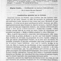 0017 - Page 13 - Comité de rédaction / Sommaire / Hôpital Cochin. - Conférences de clinique thérapeutique, par le Docteur Dujardin-Beaumetz. Considérations générales sur la virulence