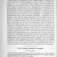 0036 - Page 32 - Clinique de l'Hôtel-Dieu. - M. le Professeur G. Sée. Des pseudo-anémiques d'origine virulente ou spécifique (3e groupe). Les intoxiqués virulents. Leçon recueillie par M. le Docteur G. Schlemmer / Note à propos du bacille de la malaria, par Lucien Deniau