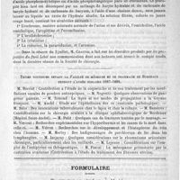 0039 - Page 35 - Académies et sociétés savantes. Académie des sciences. Séance du 25 juin 1888 / Thèses soutenues devant la Faculté de médecine et de pharmacie de Bordeaux pendant l'année scolaire 1887-1888 / Formulaire. Traitement de l'urémie. - Merklen