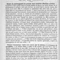 0048 - Page 44 - Bibliothèque. Traité complet d'ophthalmologie, par L. de Wecker et E. Landolt... - Maladies du nerf optique, par L. de Wecker. - Paris, A. Delahaye et E. Lecrosnier, 1888 / Revue des journaux. Emploi du permanganate de potasse dans certaines affections utérines / Tétanos traumatique traité avec succès par la salicine et le bromure de potassium