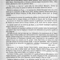 0064 - Page 60 - Courrier. Légion d'honneur / Faculté de médecine de Paris / Le régime alimentaire des hôpitaux de Paris / Nécrologie [Torchet (Simon-André) / Guillier] / Société de médecine de Paris