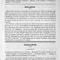 0065 - Page 61 - Comité de rédaction / Sommaire / Bulletin / Feuilleton. Causerie. La lutte pour l'existence chez les microbes. - Destruction des insectes nuisibles par les parasites végétaux. - La crémation en France. - Un singulier médecin. - Échange de mauvais procédés entre un pharmacien et un médecin