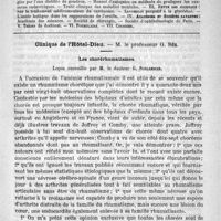 0077 - Page 73 - Comité de rédaction / Sommaire / Clinique de l'Hôtel-Dieu. - M. le Professeur G. Sée. Les chorérhumatismes. Leçon recueillie par M. le Docteur G. Schlemmer