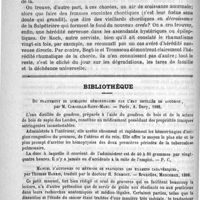 0080 - Page 76 - Clinique de l'Hôtel-Dieu. - M. le Professeur G. Sée. Les chorérhumatismes. Leçon recueillie par M. le Docteur G. Schlemmer / Bibliothèque. Du traitement de quelques hémorrhagies par l'eau distillée de goudron, par M. Corneille-Saint-Marc. - Paris, A. Davy, 1888 / Manuel d'autopsies ou méthode de pratiquer les examens cadavériques, par Thomas Harris, traduit par le Docteur H. Surmont. - Bruxelles, Manceaux, 1888 / Traité clinique des maladies mentales, par le Docteur H. Schule ; 3e édition traduite par les Docteurs J. Dagonet et Duhamel, revue et augmentée par l'auteur - Paris, A. Delahaye et E. Lecrosnier, 1888