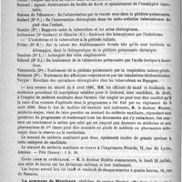 0112 - Page 108 - Courrier. Congrès pour l'étude de la tuberculose / Cours libre de gynécologie