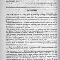 0124 - Page 120 - Académies et sociétés savantes. Société de chirurgie. Séance du 18 juillet 1888 / Courrier / Empoisonnement à Nexon
