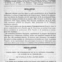 0137 - Page 133 - Comité de rédaction / Sommaire / Bulletin / Feuilleton. Compte rendu de l'organisation et de la situation financière du congrès de la tuberculose, par le Docteur L.-H. Petit...