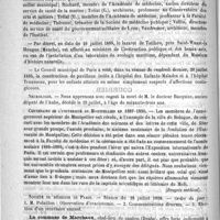 0148 - Page 144 - Courrier. Exposition universelle de Paris 1889 / Nécrologie [Bacquias] / Centenaire de l'université de Montpellier en 1889-1890 / Société de médecine de Paris