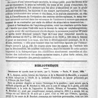 0153 - Page 149 - Clinique de l'Hôtel-Dieu. - M. le Professeur G. Sée. Des anémies vraies. Leçon recueillie par M. le Docteur G. Schlemmer / Bibliothèque. Intubation du larynx dans le croup, par L. Jacques. - Paris, F. Alcan, 1888