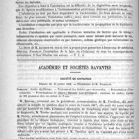0154 - Page 150 - Bibliothèque. Intubation du larynx dans le croup, par L. Jacques. - Paris, F. Alcan, 1888 / Académies et sociétés savantes. Société de chirurgie. Séance du 25 juillet 1888