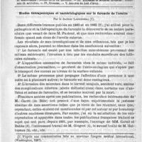 0161 - Page 157 - Comité de rédaction / Sommaire / Etudes thérapeutiques et bactériologiques sur le furoncle de l'oreille, par le Docteur Loewenberg