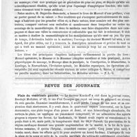 0181 - Page 177 - Bibliothèque. Manuel de métallothérapie et de métalloscopie, par M. le Docteur J. Moricourt. Paris, A. Delahaye et E. Lecrosnier, 1888 / La pratique du massage, par W. Murrell... ; traduit par le Docteur O. Jennings, avec une introduction par le Docteur Dujardin-Beaumetz. - J.-B. Baillière, 1888 / Revue des journaux. Plaie du ventricule gauche