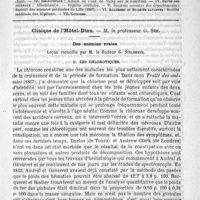 0185 - Page 181 - Comité de rédaction / Sommaire / Clinique de l'Hôtel-Dieu. - M. le Professeur G. Sée. Les anémies vraies. Leçon recueillie par M. le Docteur G. Schlemmer
