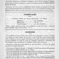 0207 - Page 203 - Académies et sociétés savantes. Académie de médecine. Séance du 7 août 1888 / Formulaire. Pilules contre le coryza chronique. - P. Vigier / Courrier / Statistique de l'Institut Pasteur
